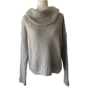 Cotton On Beige Chunky Cowl Next Pullover Sweater SZ M